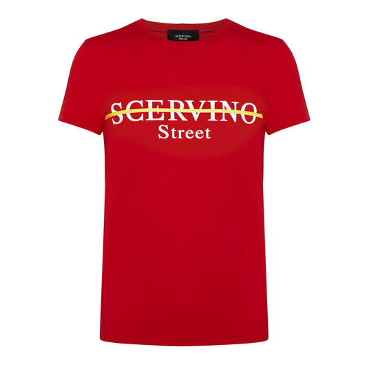 Red Cotton Men T-Shirt
