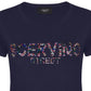 Blue Cotton Women T-Shirt