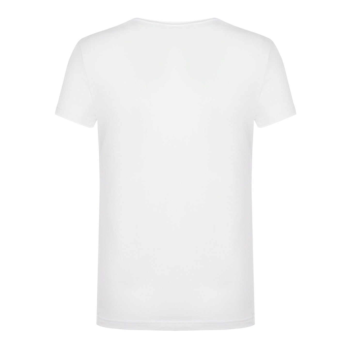 Elegant White Logo Tee - Italian Craftsmanship