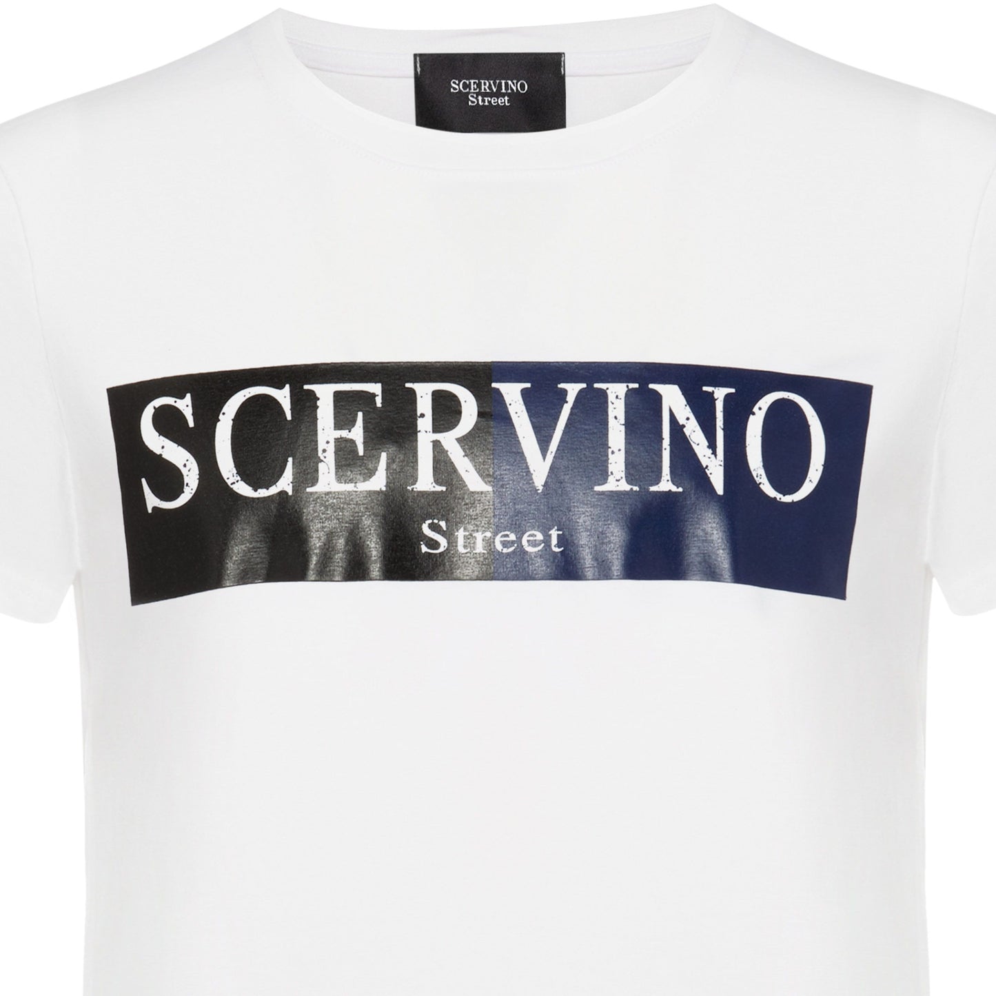 Elegant White Logo Tee - Italian Craftsmanship