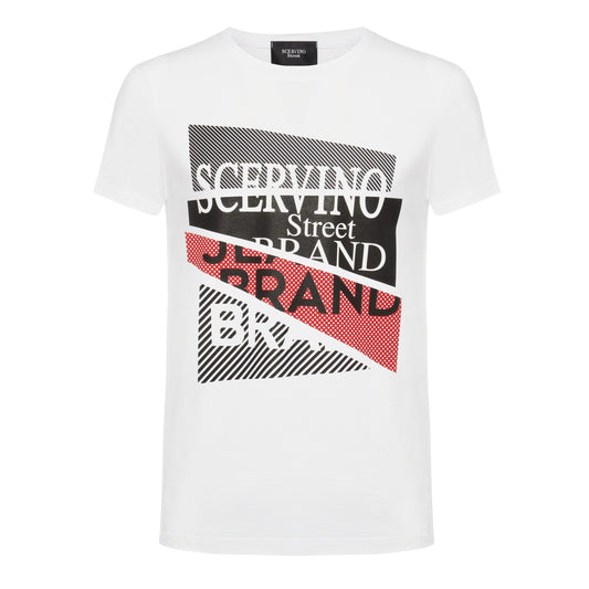 White Cotton Men T-Shirt