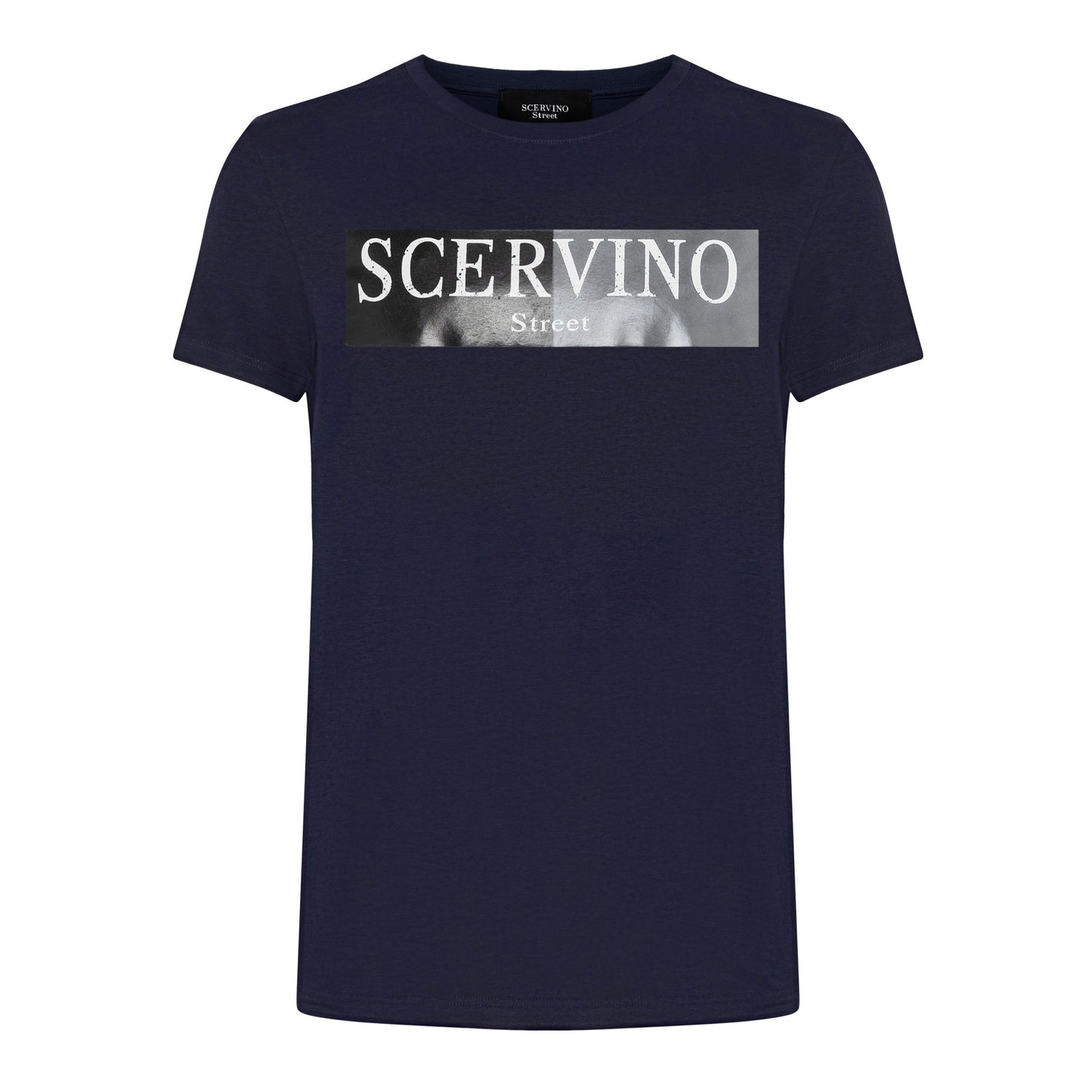 Blue Cotton Men T-Shirt