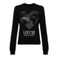 Black Cotton Women Sweater