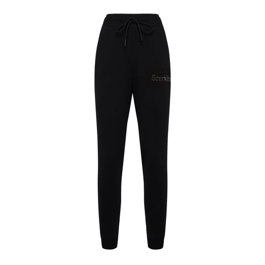 Black Cotton Women's Pants