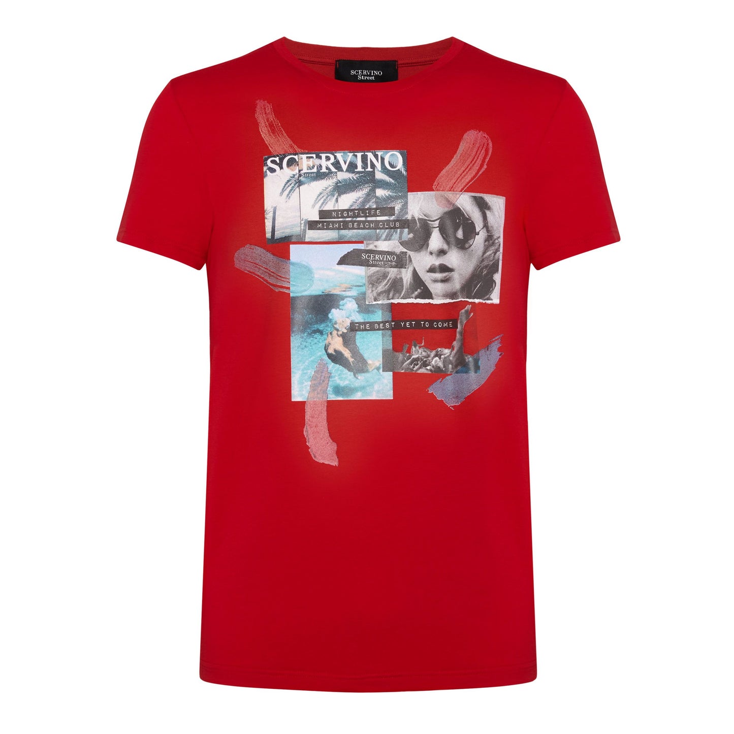 Chic Red Cotton Blend T-Shirt