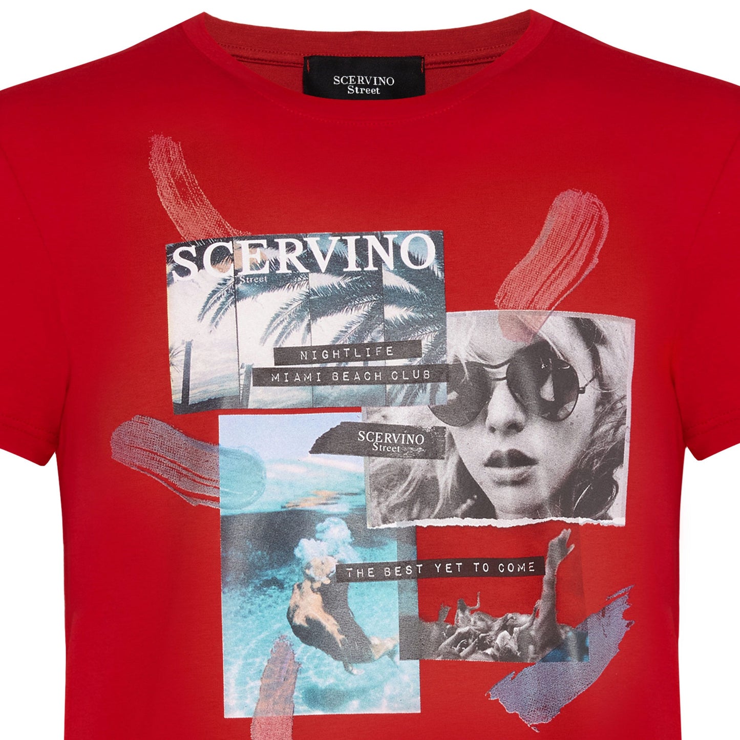 Chic Red Cotton Blend T-Shirt