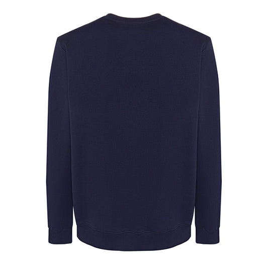 Blue Cotton Men Sweater