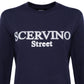 Blue Cotton Women Sweater