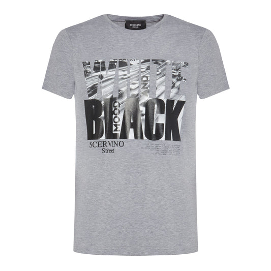 Gray Cotton Men T-Shirt