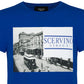 Elegant Blue Photographic Print T-Shirt