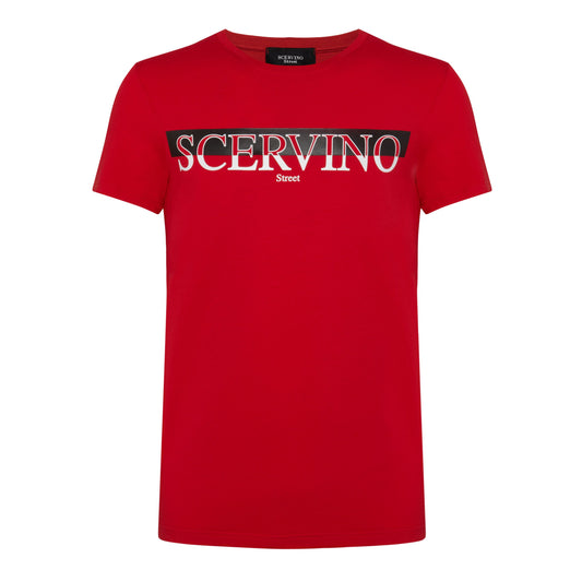 Red Cotton Men T-Shirt