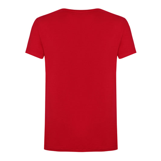 Red Cotton Men T-Shirt