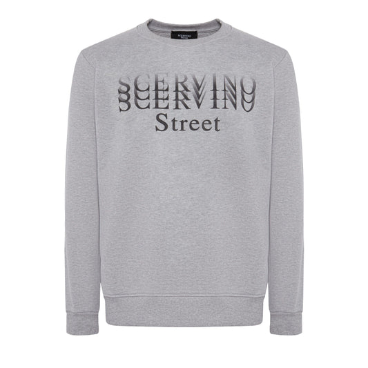 Gray Cotton Men Sweater