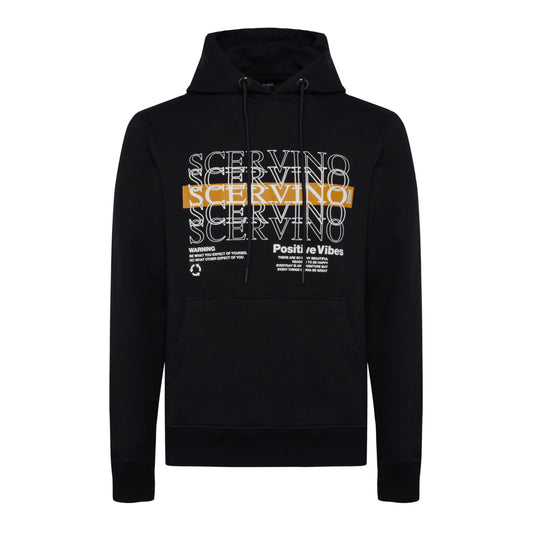 Black Cotton Men Sweater