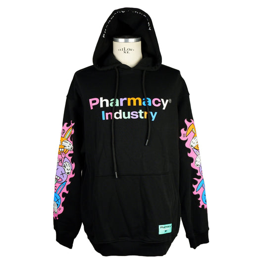Black Cotton Men Sweatshirt