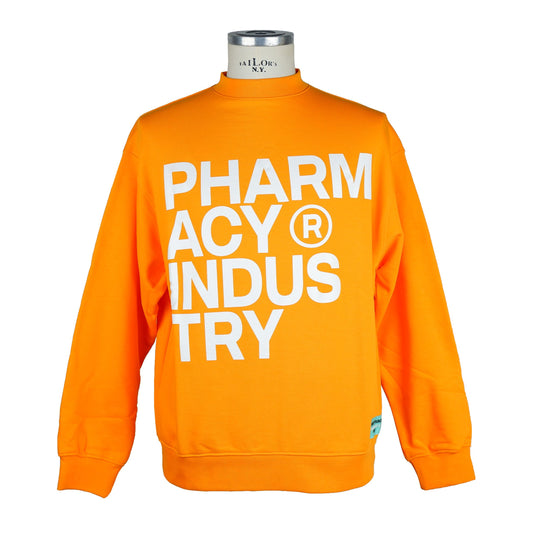 Orange Cotton Men Sweater
