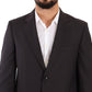 Sleek Grey Regular Fit Two-Piece Suit