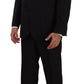 Elegant Black Two-Piece Suit with Deconstructed Blazer