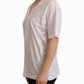 Elegant White V-Neck Cotton Tee