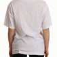Elegant White V-Neck Cotton Tee