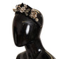 Elegant Crystal Embellished Silk Diadem