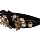 Elegant Crystal Embellished Silk Diadem