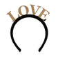 Elegant Black Gold Love Diadem Headband