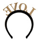 Elegant Black Gold Love Diadem Headband
