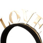 Elegant Black Gold Love Diadem Headband