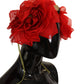 Elegant Silk Roses Applique Headband