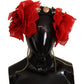 Elegant Silk Roses Applique Headband