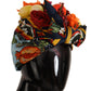 Multicolor Floral Silk Head Wrap