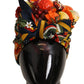 Multicolor Floral Silk Head Wrap