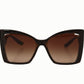 Chic Brown Gradient Women's Sunglasses