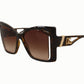 Chic Brown Gradient Women's Sunglasses