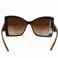 Chic Brown Gradient Women's Sunglasses