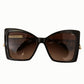 Chic Brown Gradient Women's Sunglasses