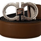 Elegant Reversible Calf Leather Belt