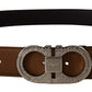 Elegant Reversible Calf Leather Belt