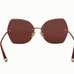Elegant Gold-Toned UV Protection Sunglasses