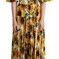 Sunflower Elegance Open Shoulder Dress