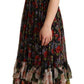 Exquisite Floral Empire Silk Long Dress