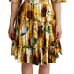 Elegant Sunflower Open Shoulder Dress