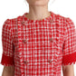 Chic Checkered Sheath Knee-Length Dress