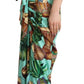 Silk Drum Print Maxi Wrap Elegance