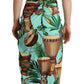 Silk Drum Print Maxi Wrap Elegance