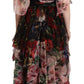 Elegant Silk Floral Maxi Dress