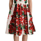 Elegant Silk Floral A-Line Dress