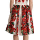 Elegant Silk Floral A-Line Dress