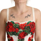 Elegant Silk Floral A-Line Dress